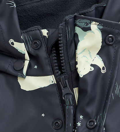 CeLaVi Regndragt m. Fleece - Navy