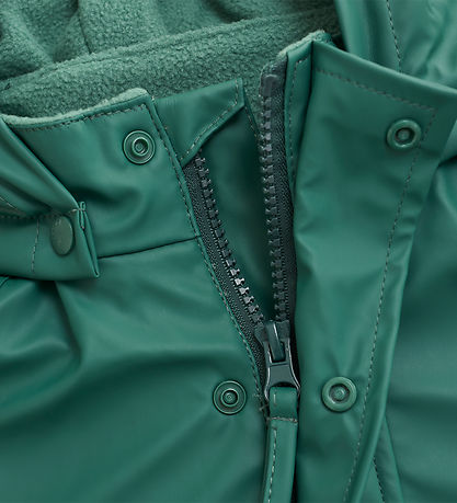CeLaVi Regndragt m. Fleece - Smoke Pine