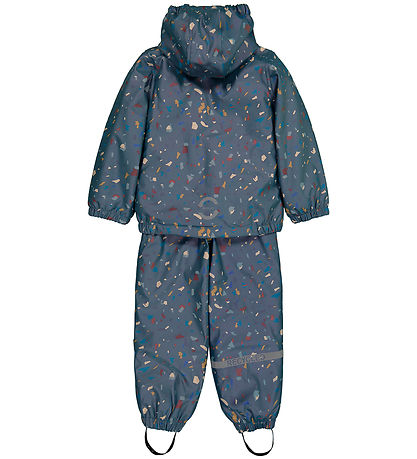 Mikk-Line Regntøj m. Fleece/Seler - PU - Recycled - Orion Blu