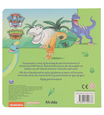 Alvilda Malebog - Mal Med Vand - Paw Patrol Dinoer