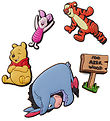 Crocs Vedhæng - Winnie The Pooh - 5-pak