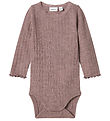Name It Body l/æ - Uld - Rib - NbfWossa - Purple Dove