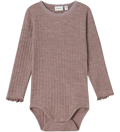 Name It Body l/æ - Uld - Rib - NmfWossa - Purple Dove