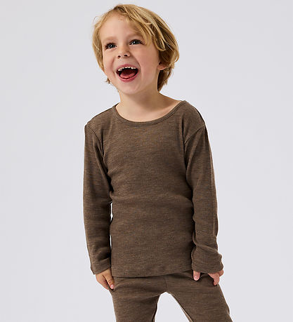 Name It Bluse - Uld - Rib - NmmWossa - Walnut