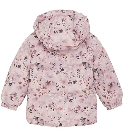 En Fant Dynejakke - Quilt - Burnished Lilac m. Blomster