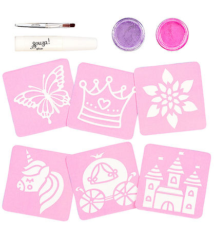 Souza Glitter-Tatoveringer - 12 Skabeloner - Princess 