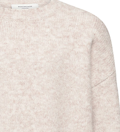 Rosemunde Bluse - Strik - Uld - Oat Melange