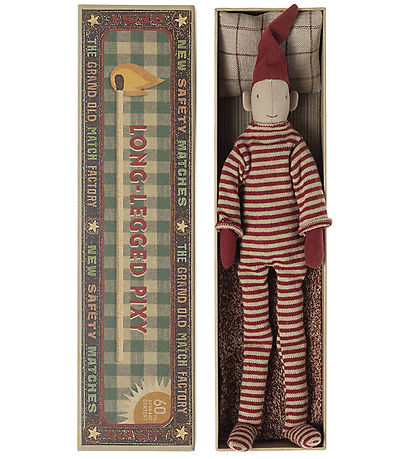 Maileg Nisse - Lille - 34 cm - Langbenet i Tændstikæske