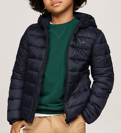 Tommy Hilfiger Dynejakke - U Lightweight - Desert Sky