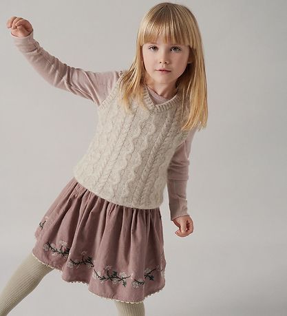 MarMar Nederdel - Fløjl - Selina - Dusty Mauve