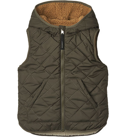 Liewood Termovest m. Fleece - Vendbar - Diana - Army Brown Mix