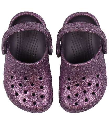 Crocs Sandaler - Classic Space Glitter Clog T -  Dark Iris m. Gl