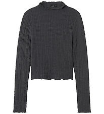 LMTD Bluse - NLFSaydi LS Crop Top - Magnet