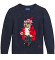 Polo Ralph Lauren Bluse - Strik - Navy m. Rød