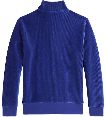 Polo Ralph Lauren Bluse m. Lynlås - Fløjl - Blå