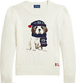 Polo Ralph Lauren Bluse - Uld - Hvid m. Hund