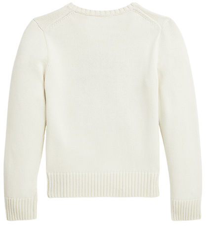 Polo Ralph Lauren Bluse - Uld - Hvid m. Hund