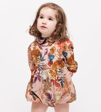 Christina Rohde Body l/æ - Støvet Rosa m. Blomster