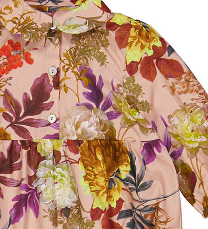 Christina Rohde Body l/æ - Støvet Rosa m. Blomster