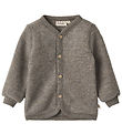 Wheat Cardigan - Uldfleece - Kari - Brown Melange