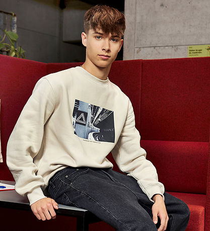 Hound Sweatshirt - Light Sand m. Print