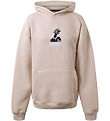 Hound Hættetrøje - Hoddie W/Embroidery - Light Sand