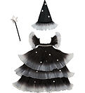 Meri Meri Costume - Star Witch - Black/Grey