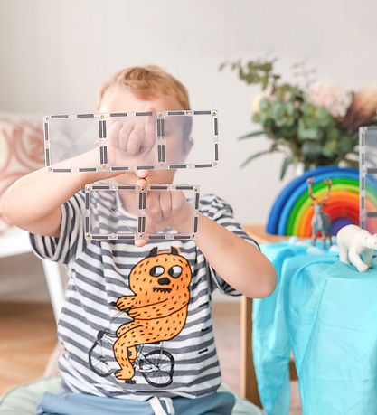 Connetix Magnetsæt - 12 Dele - Clear Rectangle Pack