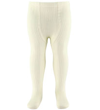 Condor Strømpebukser - Rib - Uld - Cream