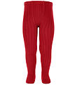 Condor Strømpebukser - Rib - Red Velvet
