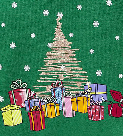 Kids Only Sweatshirt - KogYda - Xmas Life - Green Jacket/Present