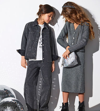 Kids Only Cardigan - KogNinna - Strik - Black/Silver Glitter