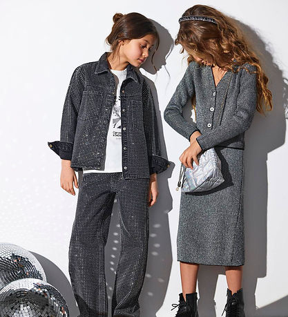 Kids Only Nederdel - KogNinna - Strik - Black/Silver Glitter