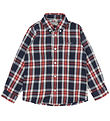 GANT Skjorte - Checked Flannel - Evening Blue