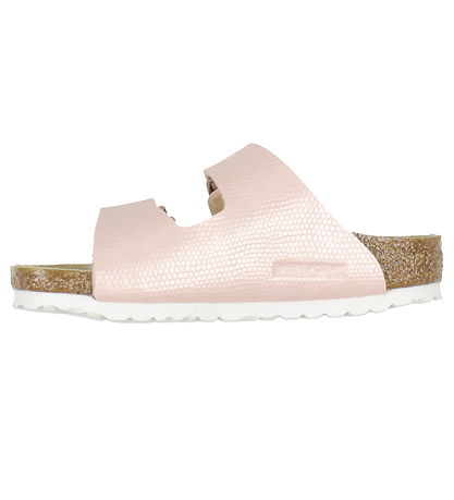Birkenstock Sandaler - Arizona Kids BS - Shiny Lizard/Light Rose