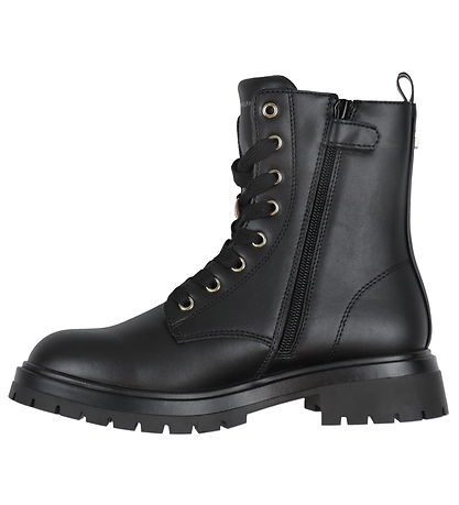 Tommy Hilfiger Støvler - Lace-Up - Sort