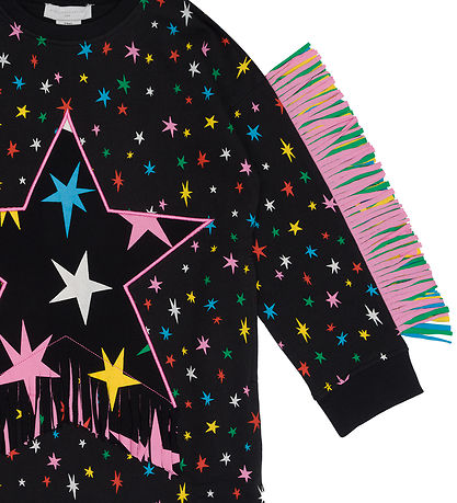 Stella McCartney Kids Sweatkjole - Sort m. Stjerner