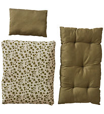 OYOY Doll Bedding w. Mattress - Clover - Olive