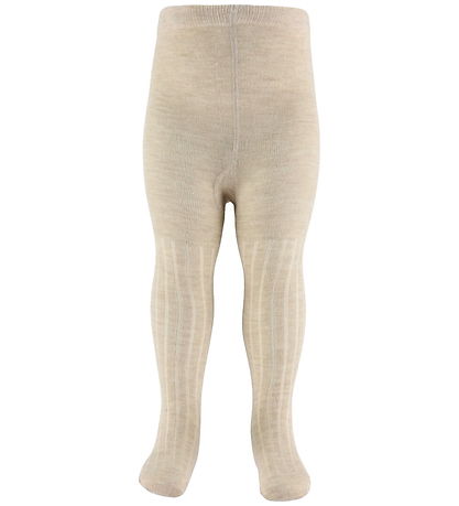 Minymo Strømpebukser - 2-pak - Rib - Noos - Silver Mink Melange