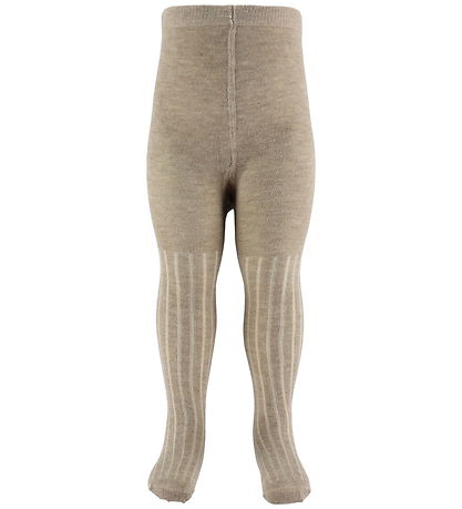 Minymo Strømpebukser - 2-pak - Rib - Noos - Silver Mink Melange