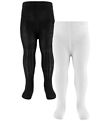 Minymo Strømpebukser - 2-pak - Rib - Noos - Black