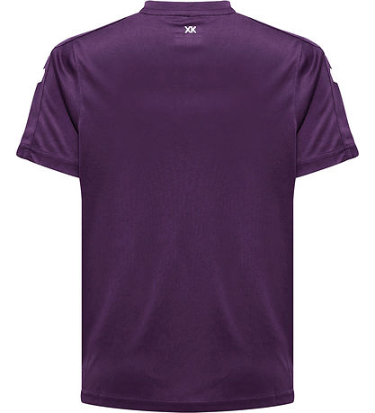 Hummel T-Shirt - hmlCore XK Poly - Acai/Hvid