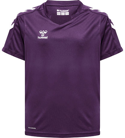 Hummel T-Shirt - hmlCore XK Poly - Acai/Hvid