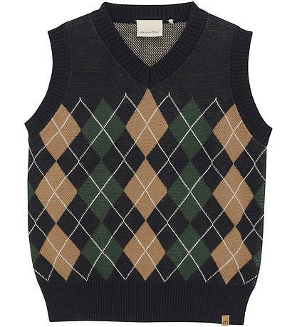 Minymo Vest - Strik - Dark Navy