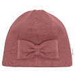 Mikk-Line Hue m. Sløjfe - Uld/Akryl - 2-lags - Rose Brown