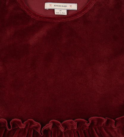 Konges Sløjd Kjole - Velour - Jingle Dress - Red Dahlia