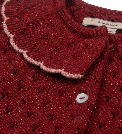 Konges Sløjd Cardigan - Strik - Holiday - Red Dahlia