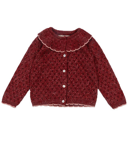 Konges Sløjd Cardigan - Strik - Holiday - Red Dahlia
