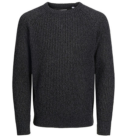 Jack & Jones Strik bluse - JjJones - Asphalt/Twisted w. Black