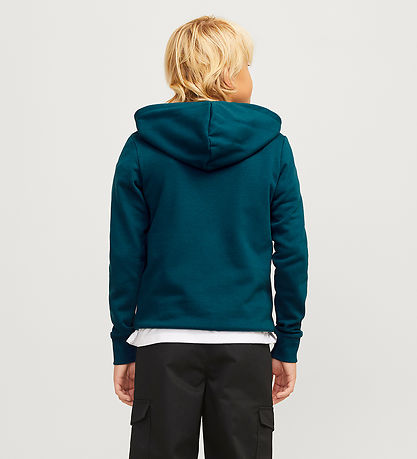 Jack & Jones Hættetrøje  - JjKam - Deep Teal